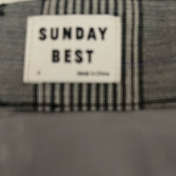 Aritzia Sunday Black, Grey and White Pleated Mini Skirt - Picture 4 of 4